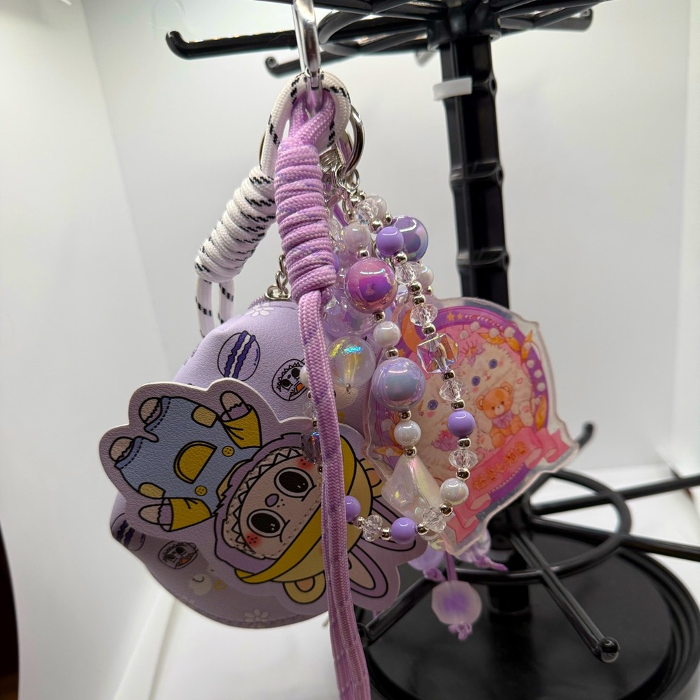 Cute Purple Handbag Charm